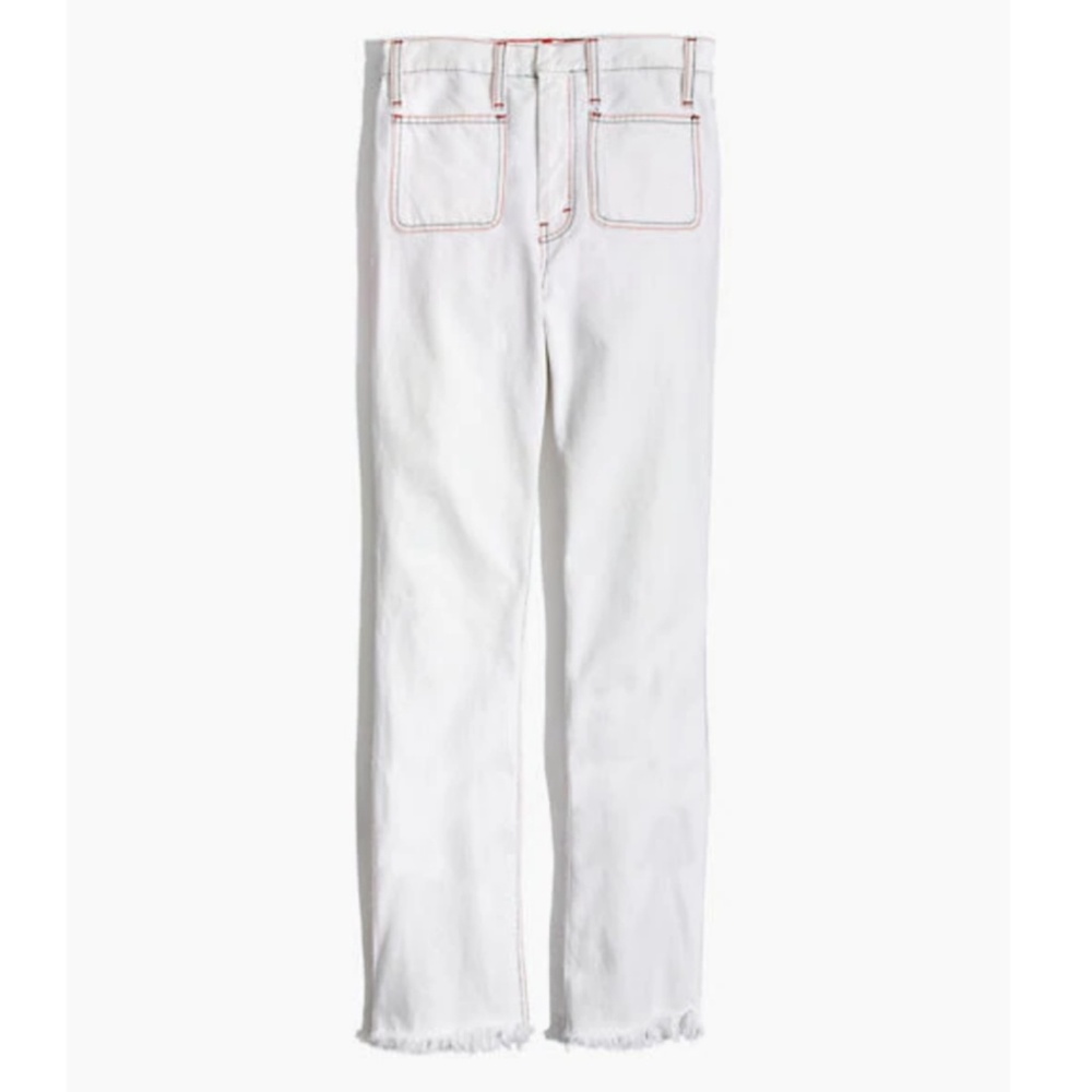 Madewell Bootcut white jeans